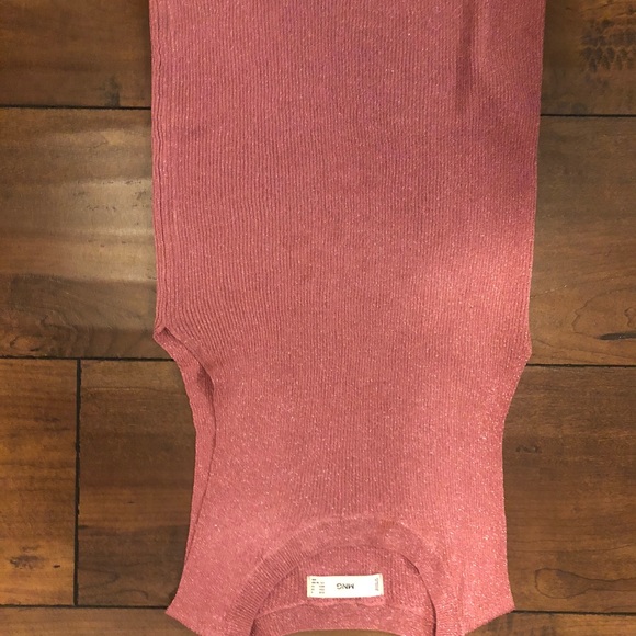Mango pink metallic knit top - Picture 3 of 4